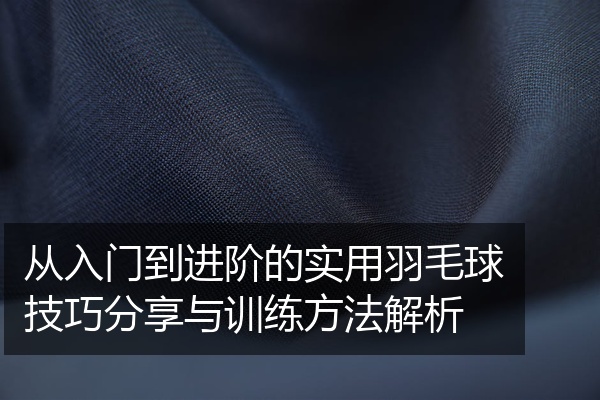 从入门到进阶的实用羽毛球技巧分享与训练方法解析